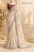 Ivory saree — mannequin styling preview