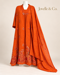 Jovelle & Co. rust orange mul cotton outfit — full view